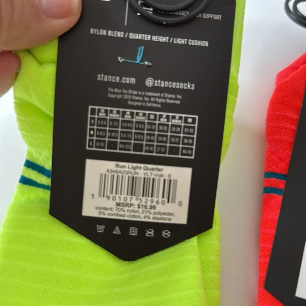 Stance Assortment of Performance Socks 3 Pairs Size Small